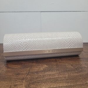 EUC Jimmy Choo Faux Snakeskin Hard Eyeglass Case Unisex/Women's/Men's